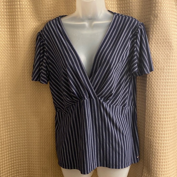 Tommy Hilfiger Faux Wrap Top - Picture 1 of 7